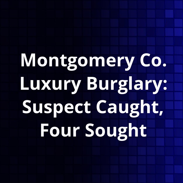 Montgomery Co. Burglary Ring: One Arrest, Four Wanted