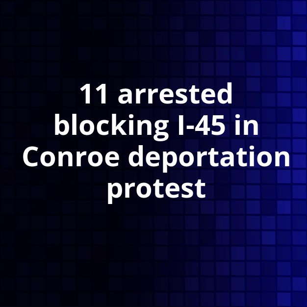 11 Arrested After Conroe I-45 Deportation Protest