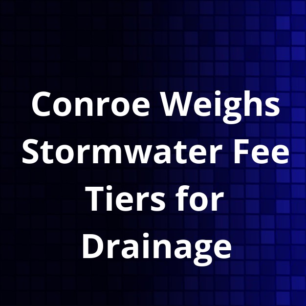 Conroe Considers Tiered Stormwater Fee