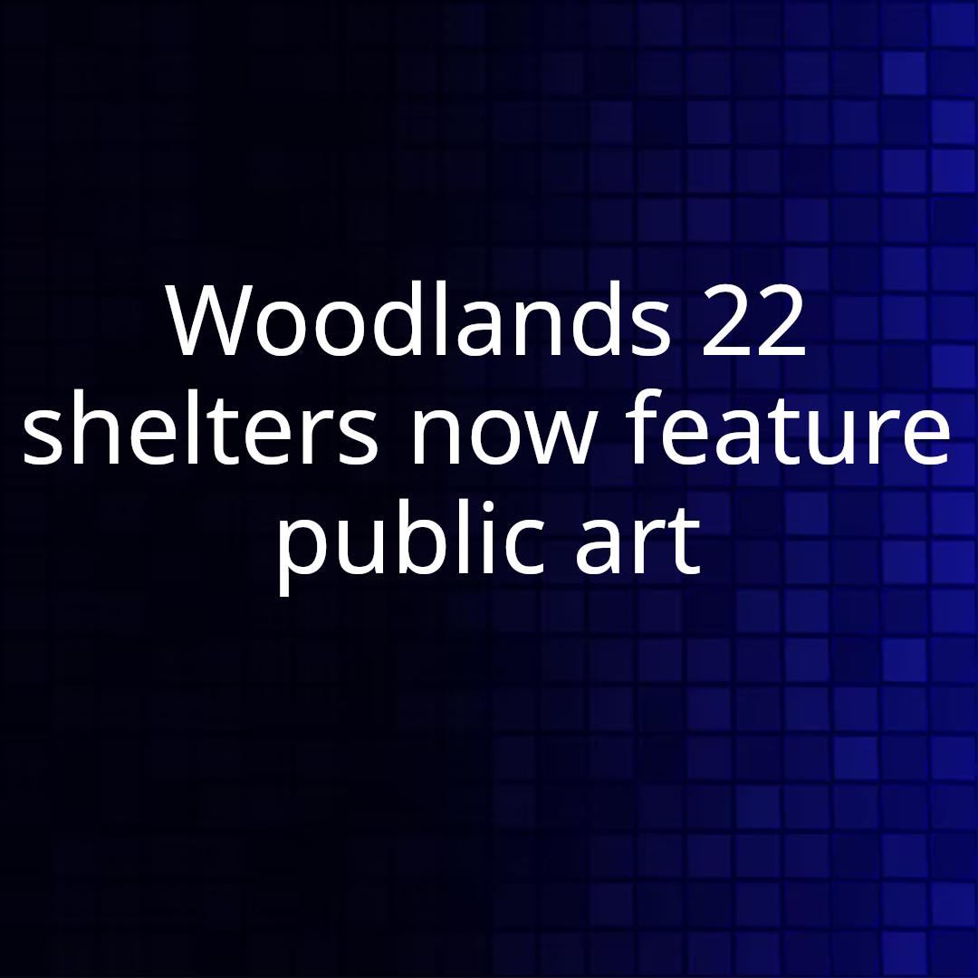 Woodlands 22 shelters now feature public art