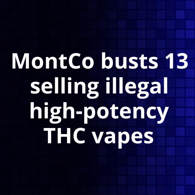 MontCo Indicts 13 Over Illegal High-Potency THC Vapes