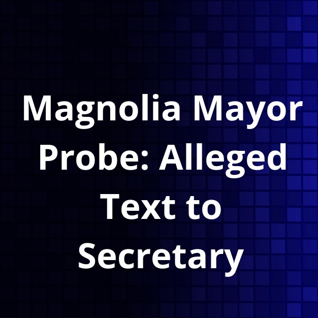 Magnolia Investigates Mayor Over Alleged Text