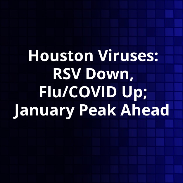 Houston Viruses: Flu, COVID Up; January Peak Ahead