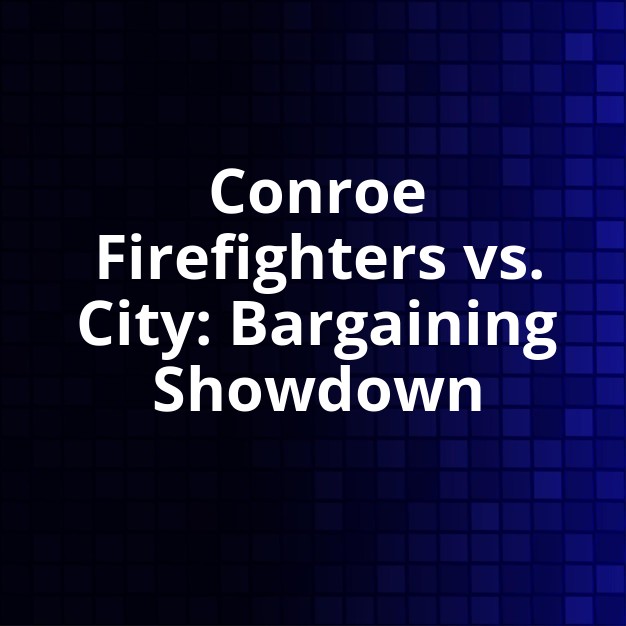 Conroe Firefighters Seek Bargaining, City Cites Law