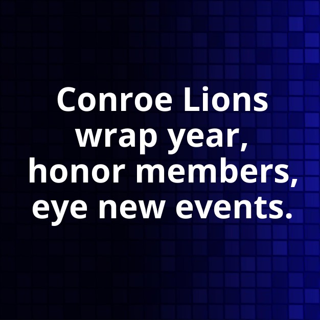 Conroe Noon Lions End Year, Honor Members, Plan Ahead