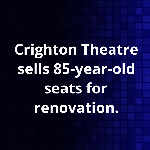 Crighton Theatre Sells Historic Seats for Renovation