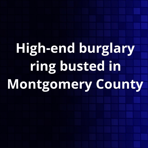 Montgomery County Luxury Burglary Ring Arrested