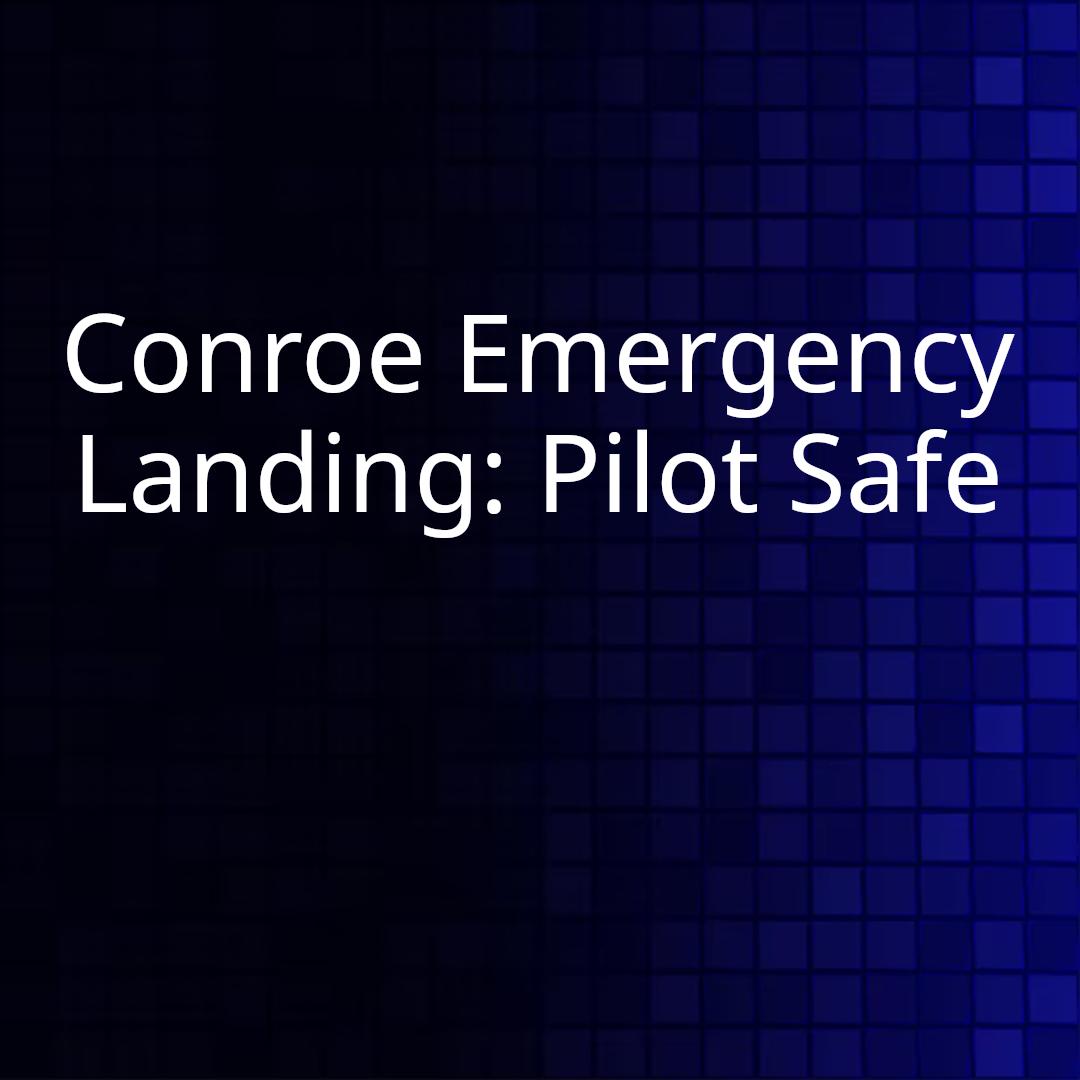 Conroe Emergency Landing: Pilot Safe