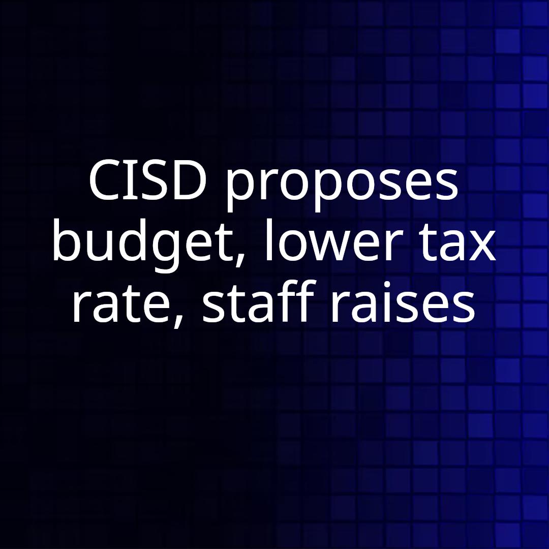 CISD proposes budget, lower tax rate, staff raises