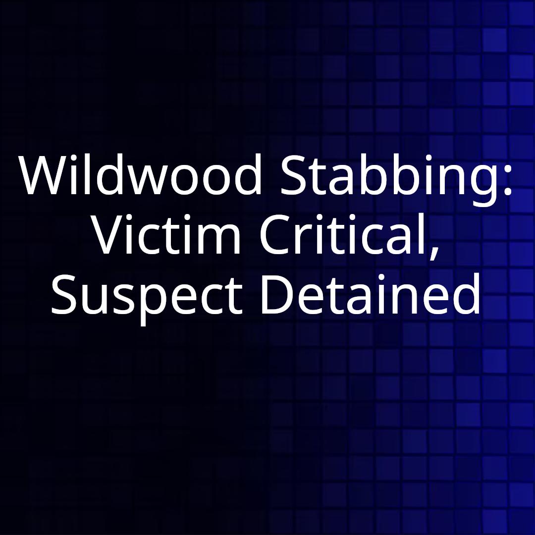 Wildwood Stabbing: Victim Critical, Suspect Detained