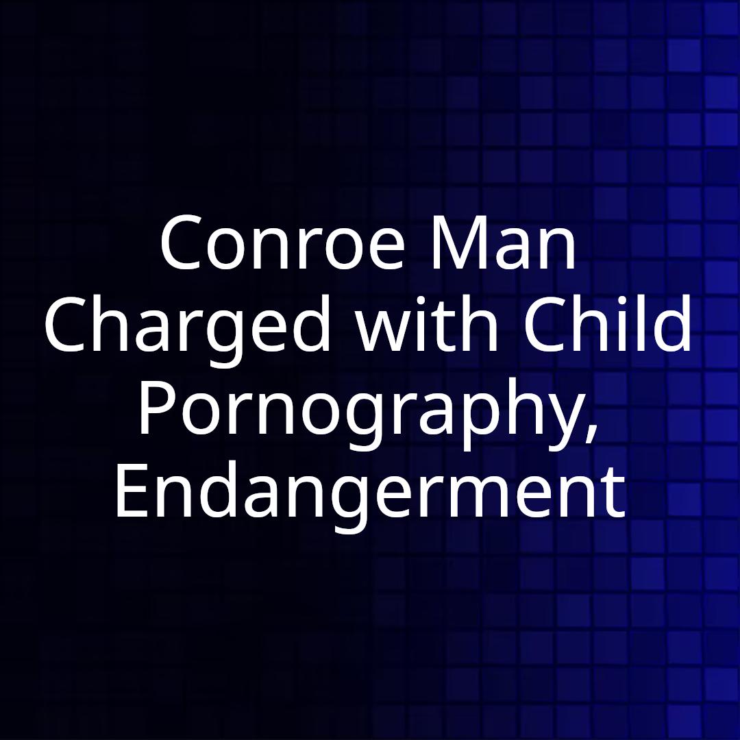 Conroe Man Charged with Child Pornography, Endangerment